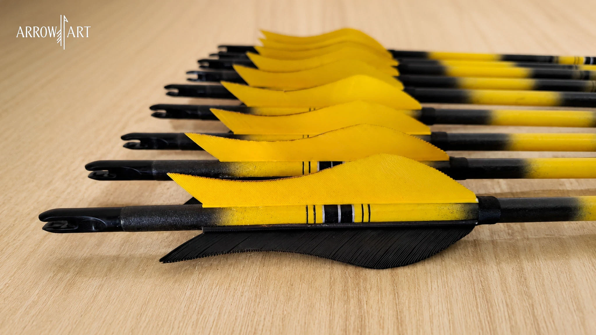 custom painted wooden arrows